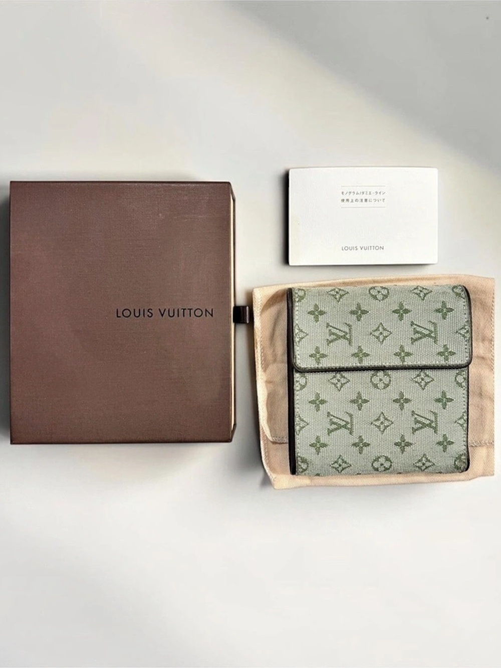 Louis Vuitton Mini Porte-Billets Cartes Crédit Monnaie Khaki Green